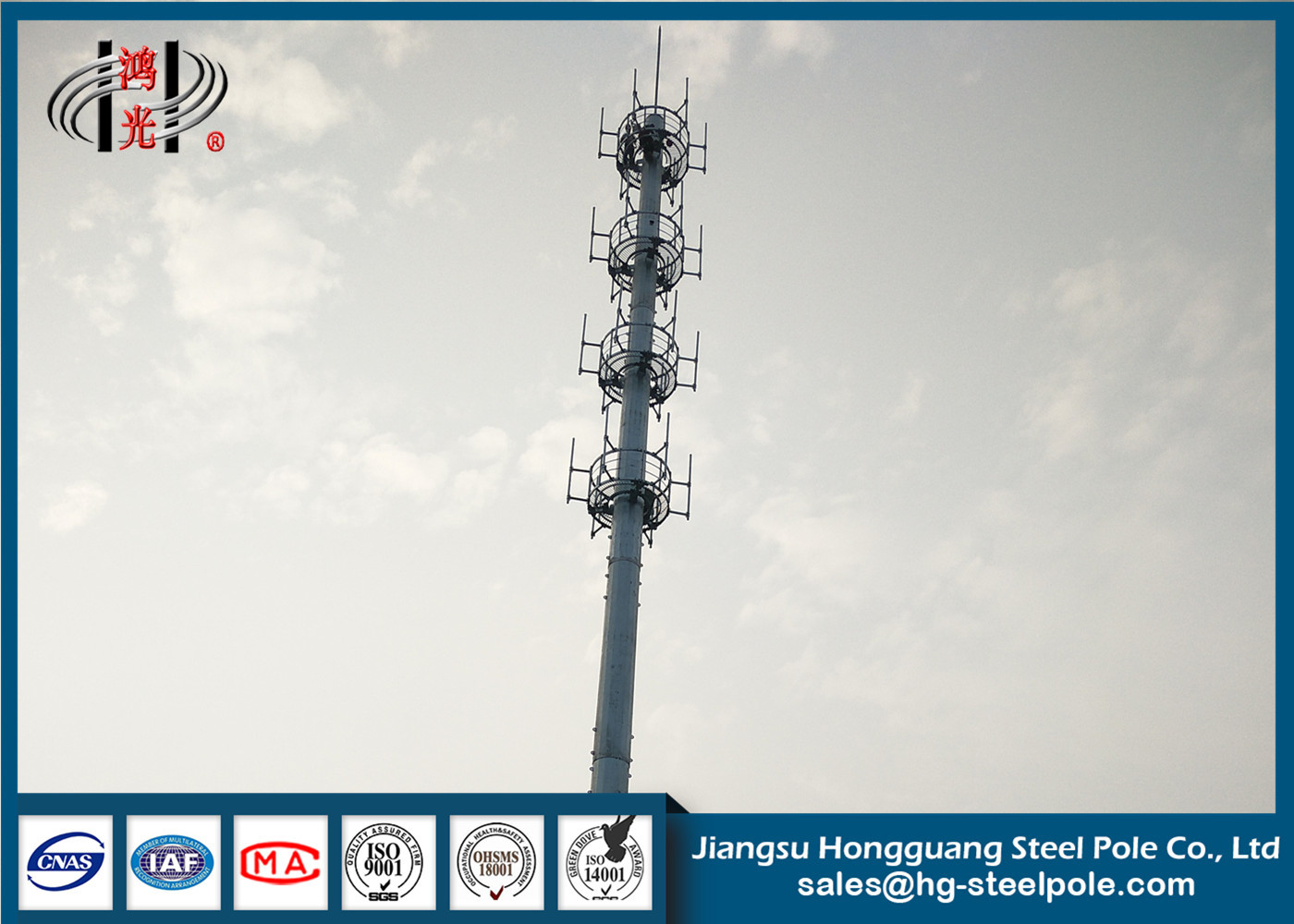 Mikrowelle Q235 ragt beweglicher Handy-Turm mit vier Plattformen hoch