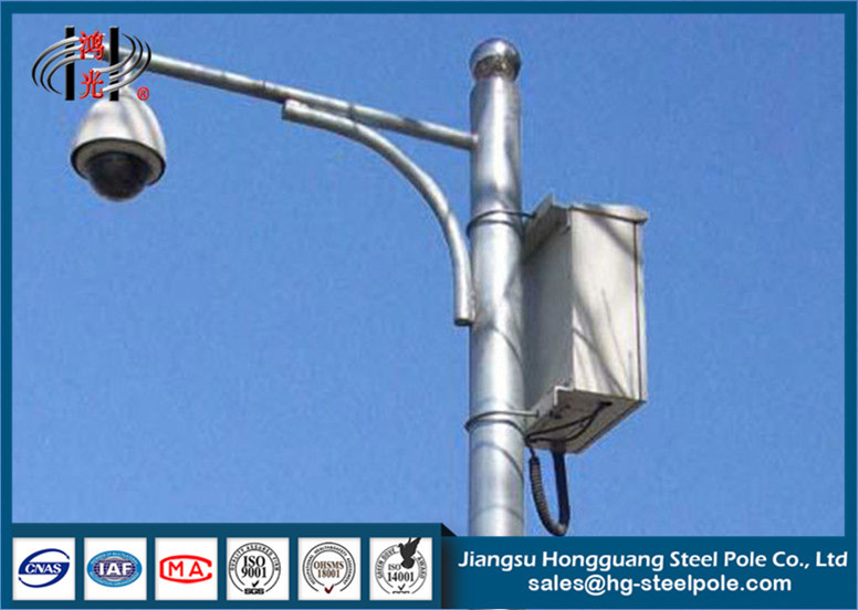 Straßen-Straße Cctv-Kamera Pole, Ampel-heißes Stahlbad galvanisierter Pole